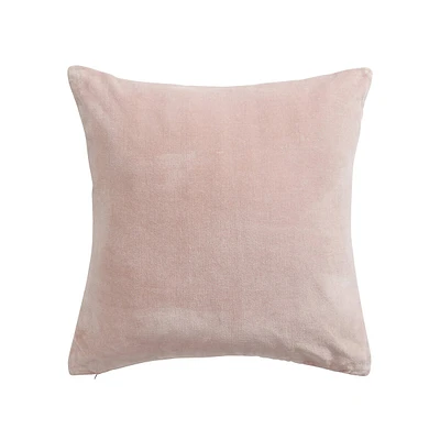 Coussin en velours de coton délavé