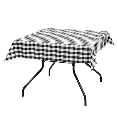 Polyester Tablecloth Square Table Stain Resistant Buffalo Plaid Table Cover 52'' X 52'' Set Of 10