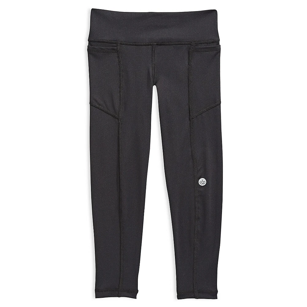 Mid-Rise Side-Pocket PowerPress Leggings for Girls