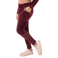 Little Girl's Stretch Velvet Cut & Sew Leggings