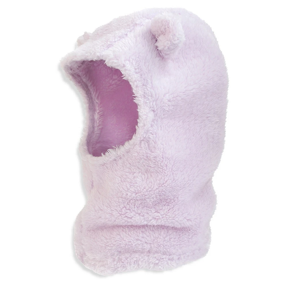 Passe-montagne en peluche pour fillette