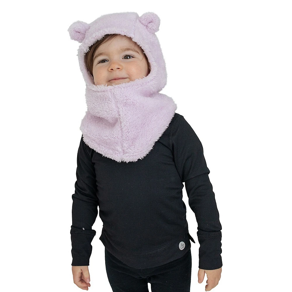 Passe-montagne en peluche pour fillette