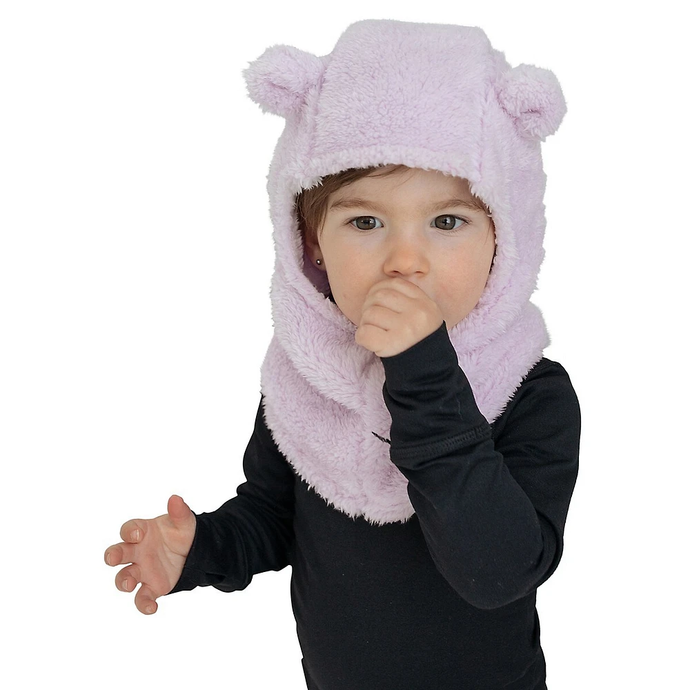 Passe-montagne en peluche pour fillette
