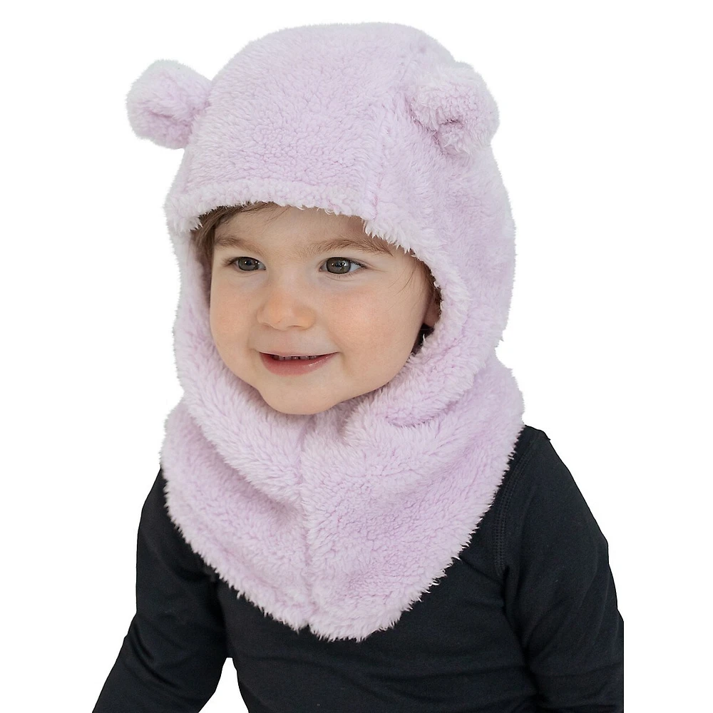 Passe-montagne en peluche pour fillette