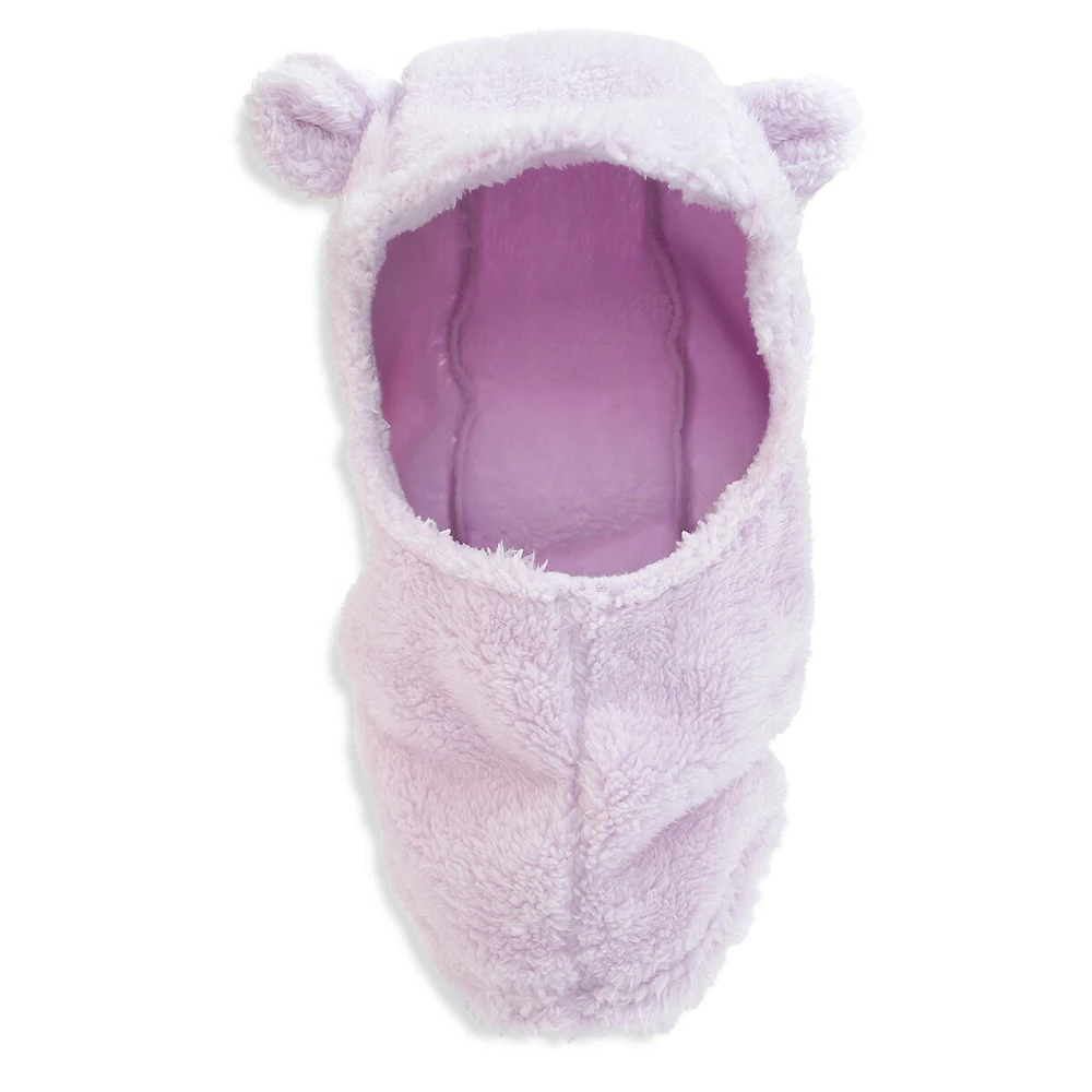 Passe-montagne en peluche pour fillette