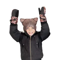 Little Girl's Reflective Ski Mittens