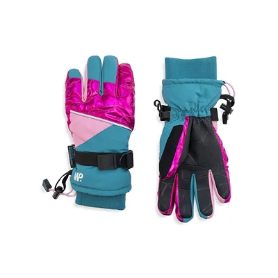 Girl's Colourblock Ski Gloves