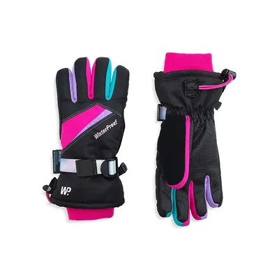 Girl's Colourblock Ski Gloves