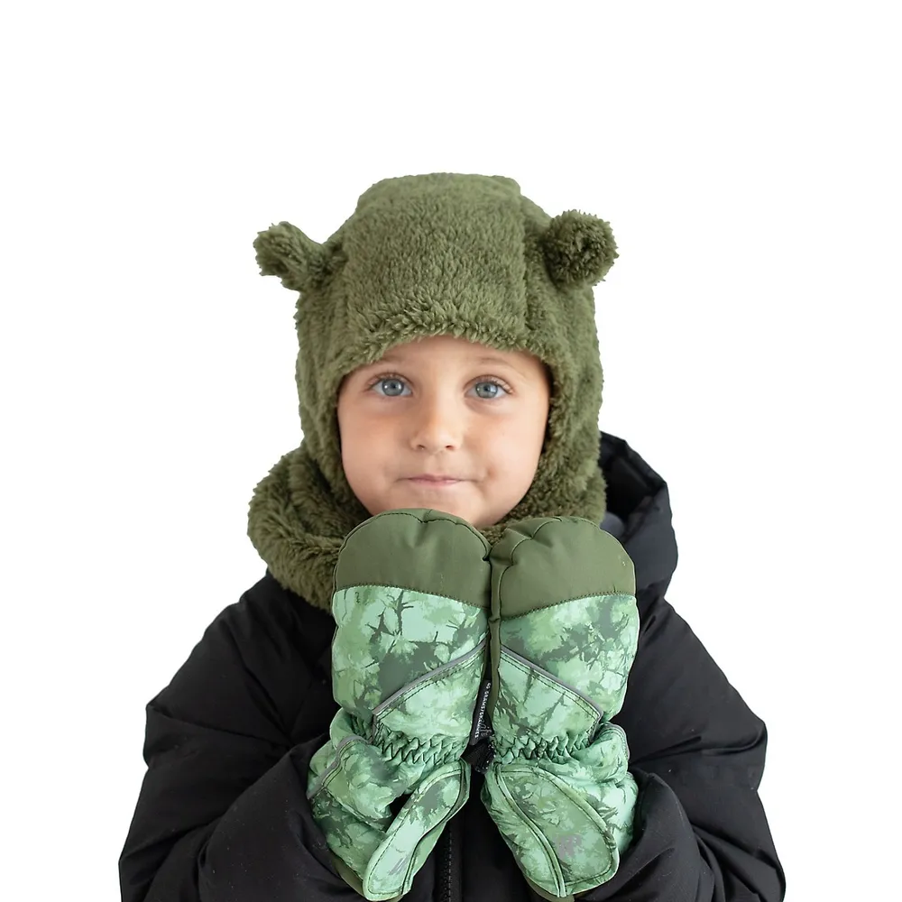 Little Boy's Reflective Ski Mittens