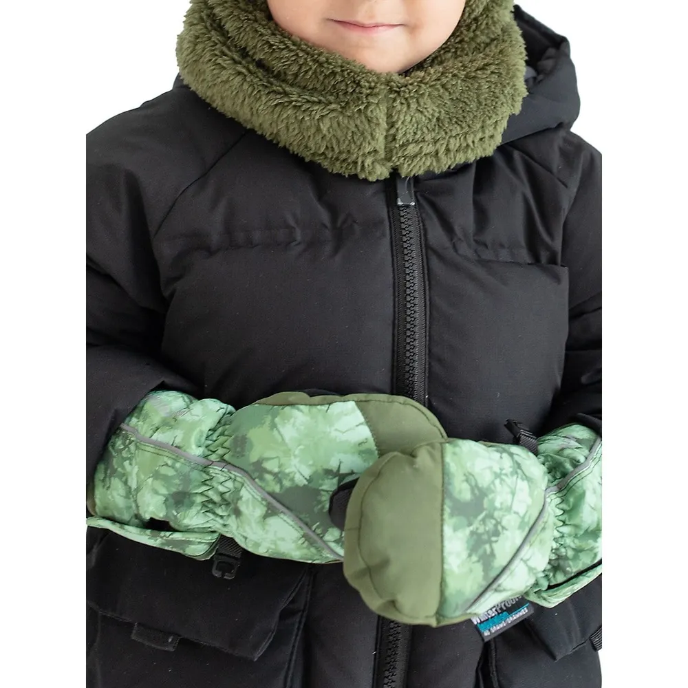 Little Boy's Reflective Ski Mittens