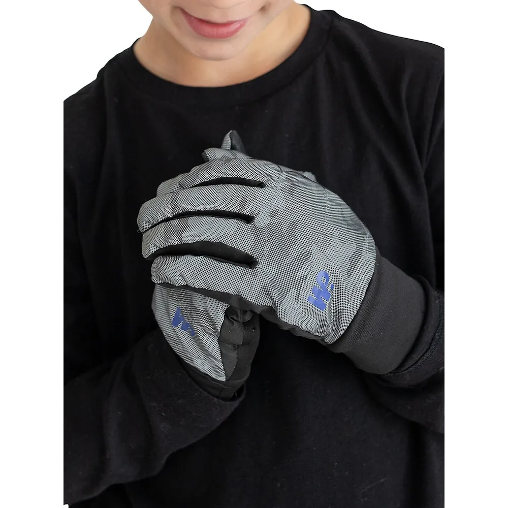 Kid's Touch Reflective Print Commuter Gloves