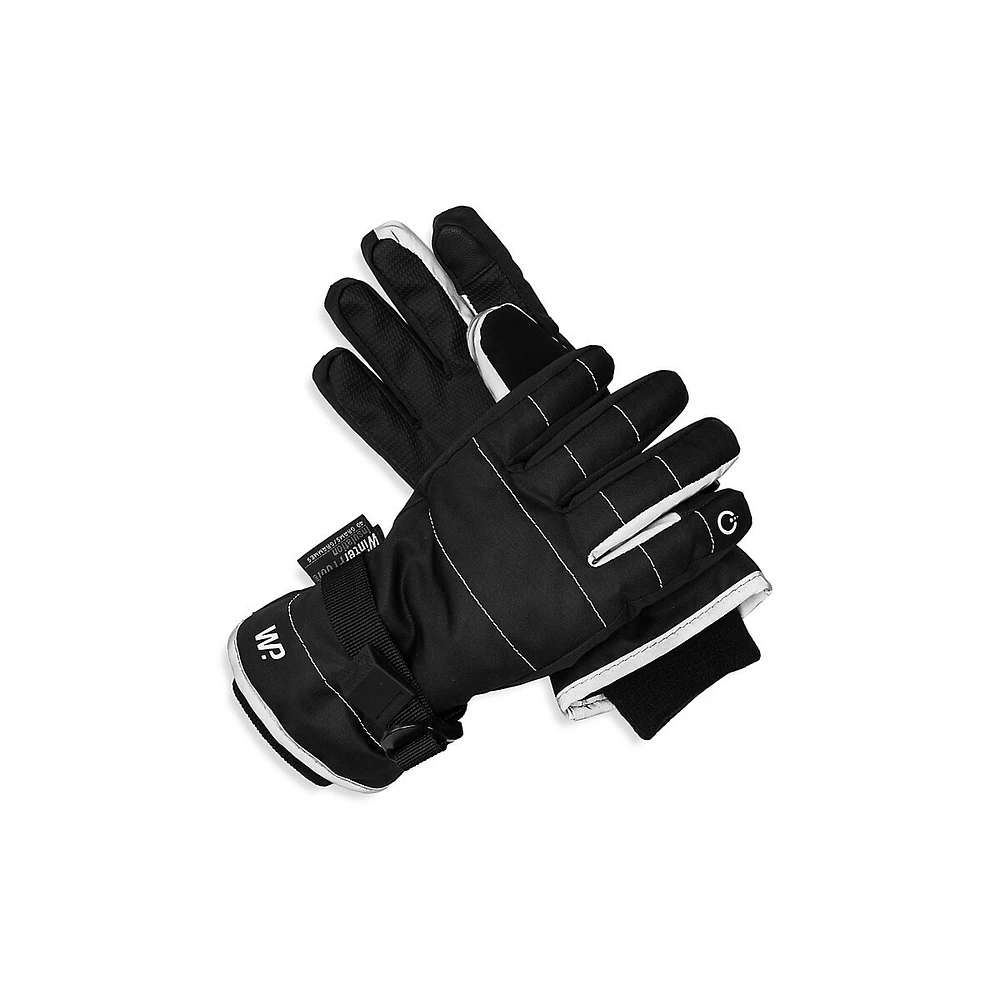 Boy's Reflective Touch Ski Gloves