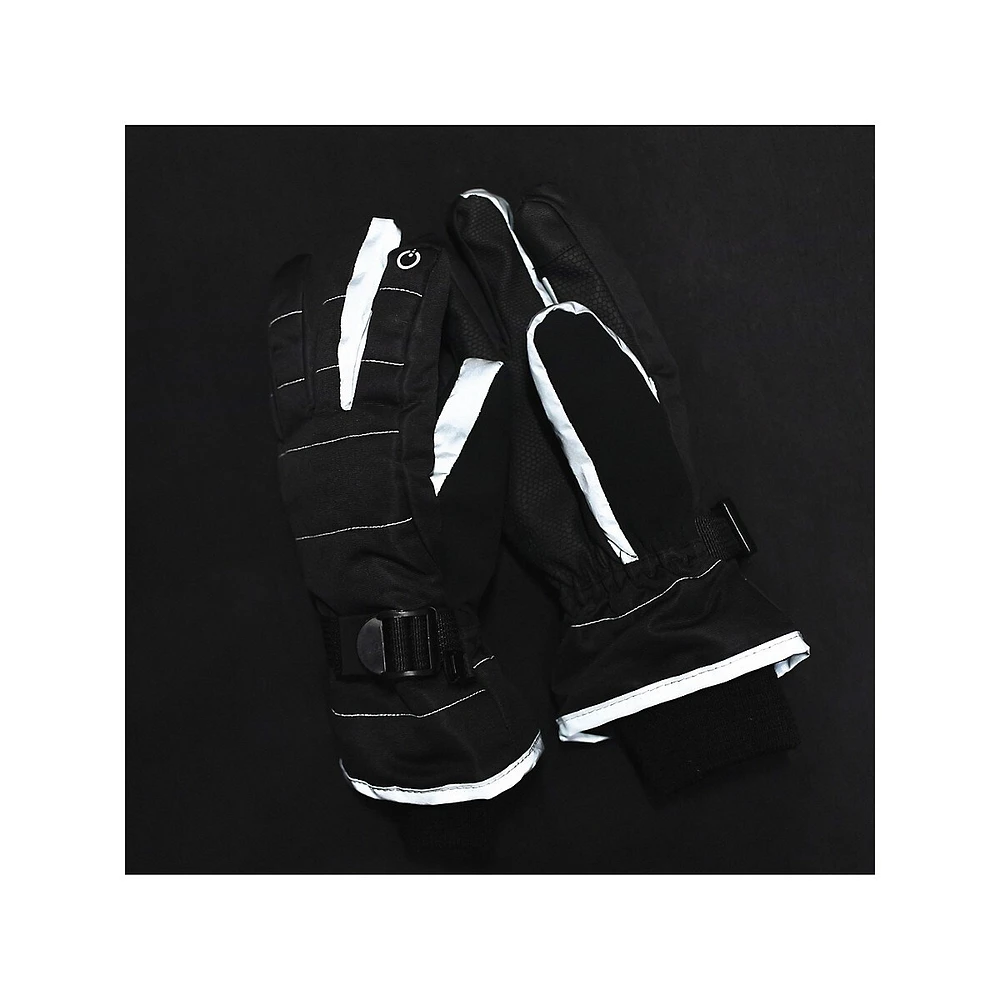 Boy's Reflective Touch Ski Gloves