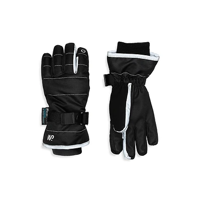 Boy's Reflective Touch Ski Gloves