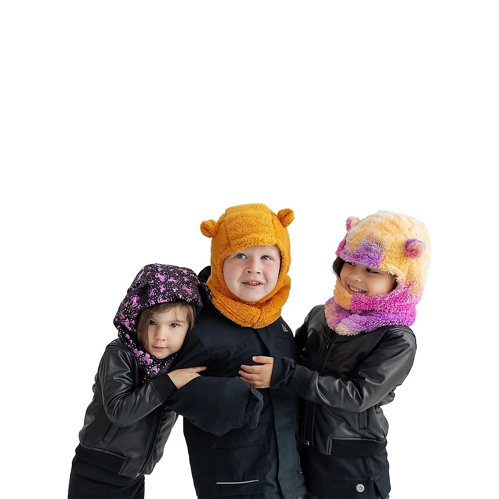 Little Kid's Plush Bear Ear Balaclava