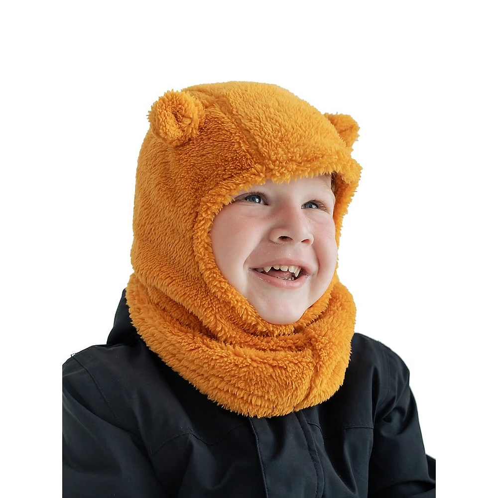 Little Kid's Plush Bear Ear Balaclava