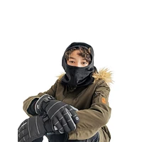 Kid's Royal Bark Camo & Solid Reversible Balaclava