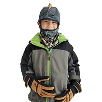 Little Kid's Contrast Dino Spike Balaclava