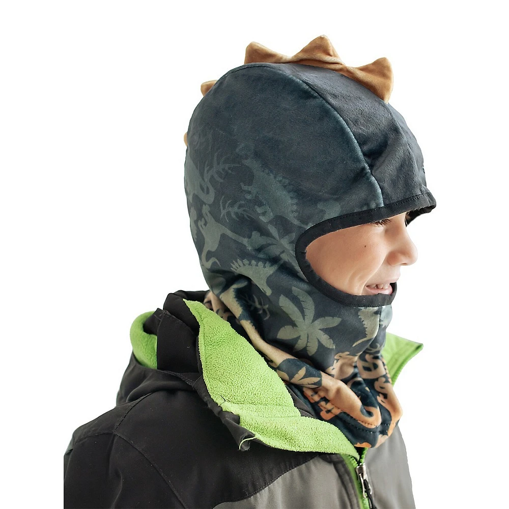 Little Kid's Contrast Dino Spike Balaclava