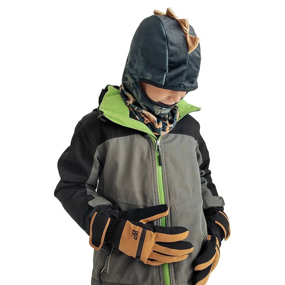 Little Kid's Contrast Dino Spike Balaclava