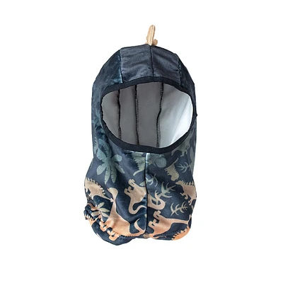 Cagoule à pics contrastés pour petit enfant avec motif de dinosaure