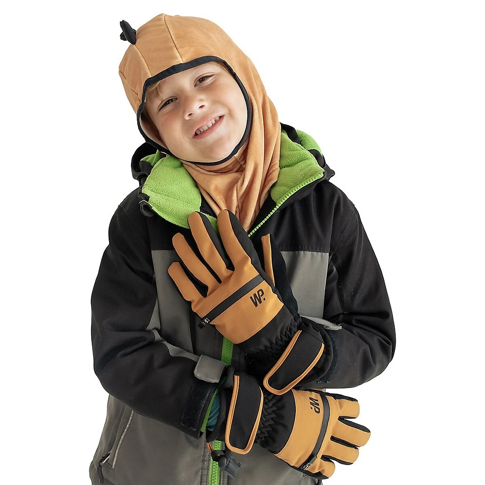 Kid's Two-Tone Insulated Ski Gloves