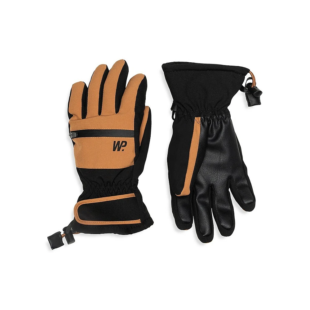 Kid's Two-Tone Insulated Ski Gloves