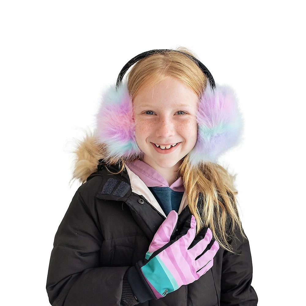 Kid's Lavender Aqua Earmuffs