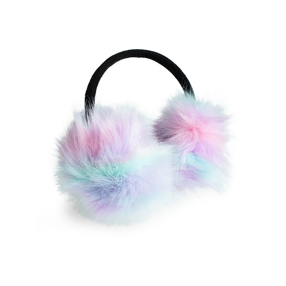 Girl's Lavender Aqua Earmuffs