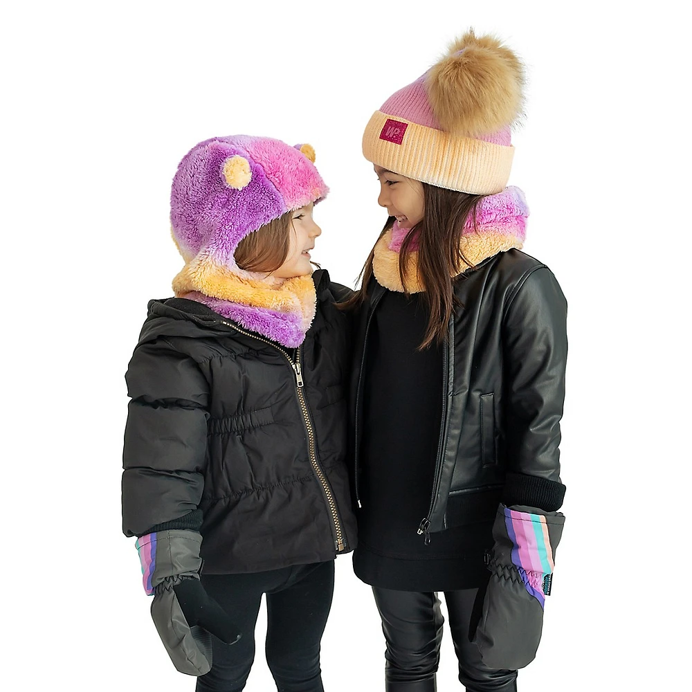 Little Kid's Sunset Ombre Plush Balaclava