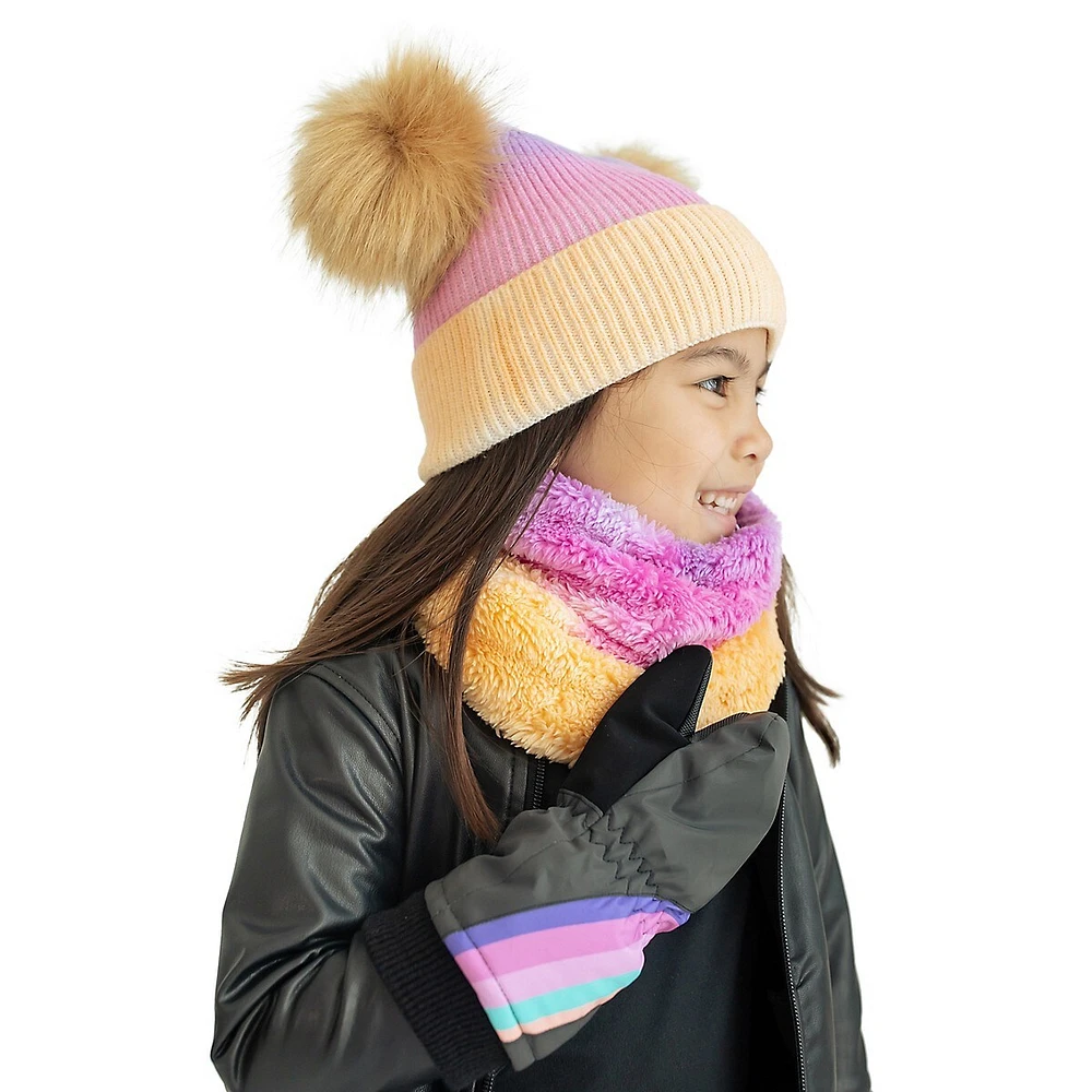 Little Kid's Double-Pom Toque