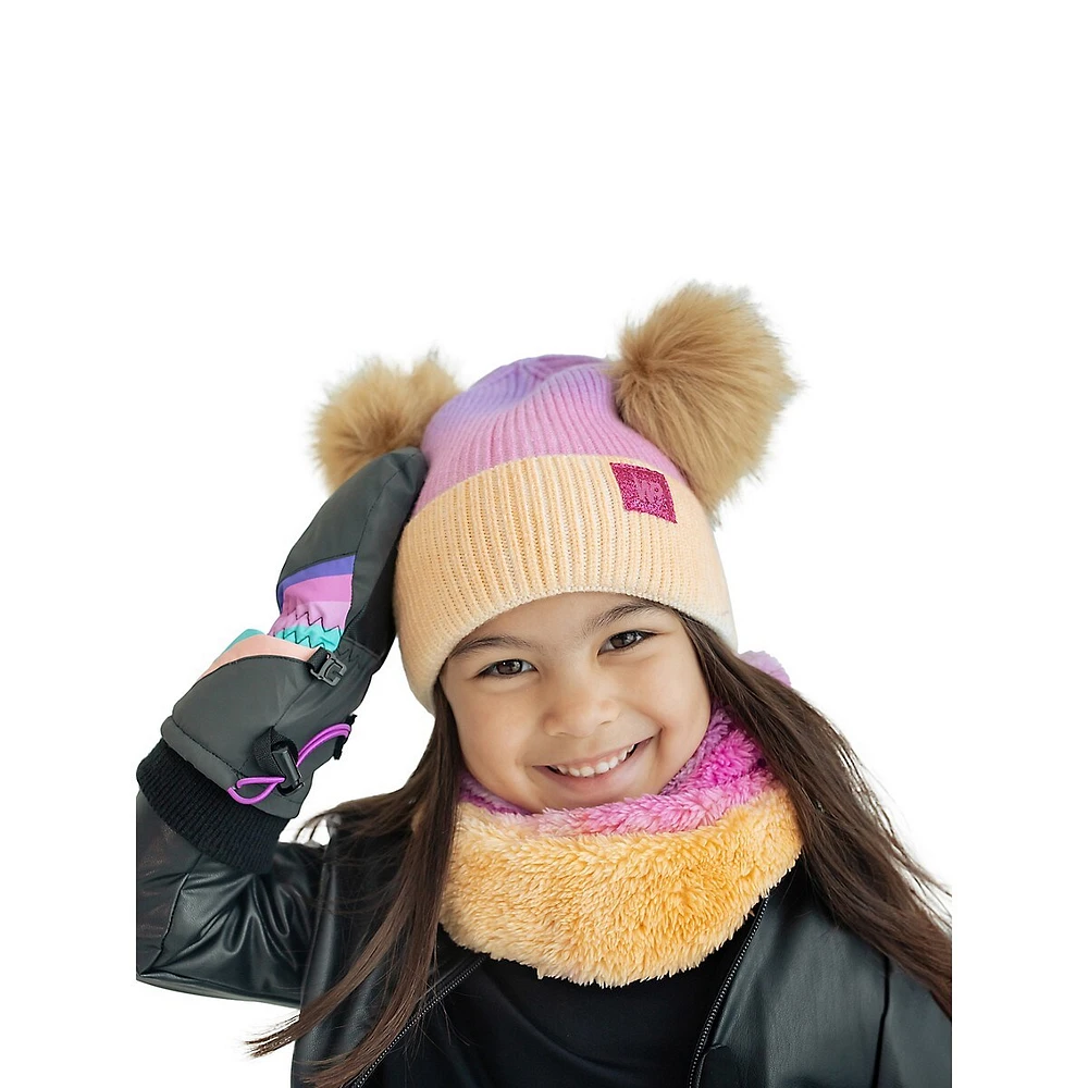 Little Kid's Double-Pom Toque