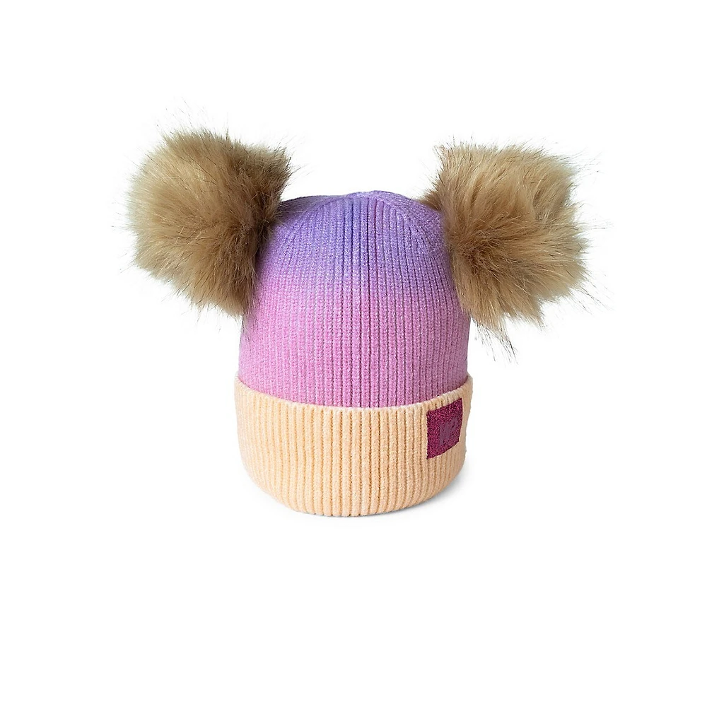 Little Kid's Double-Pom Toque