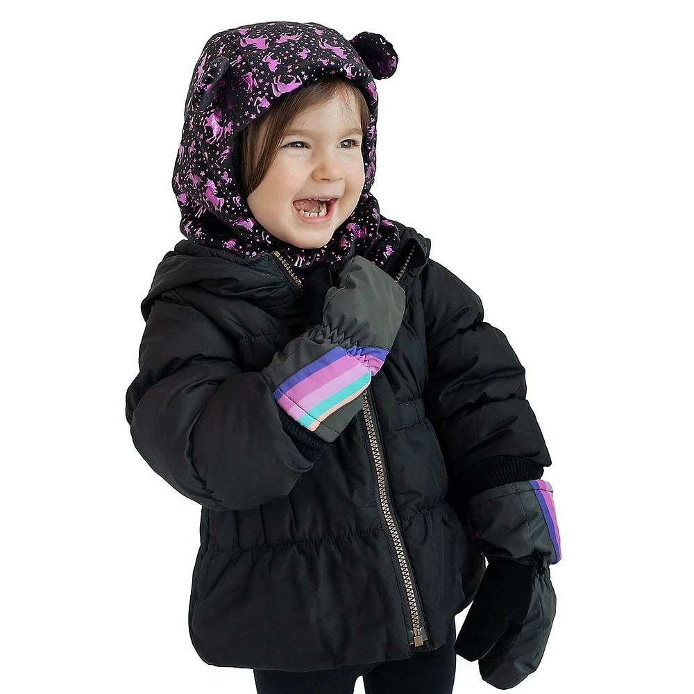 Little Kid's Rainbow Tropics Reflective Mittens