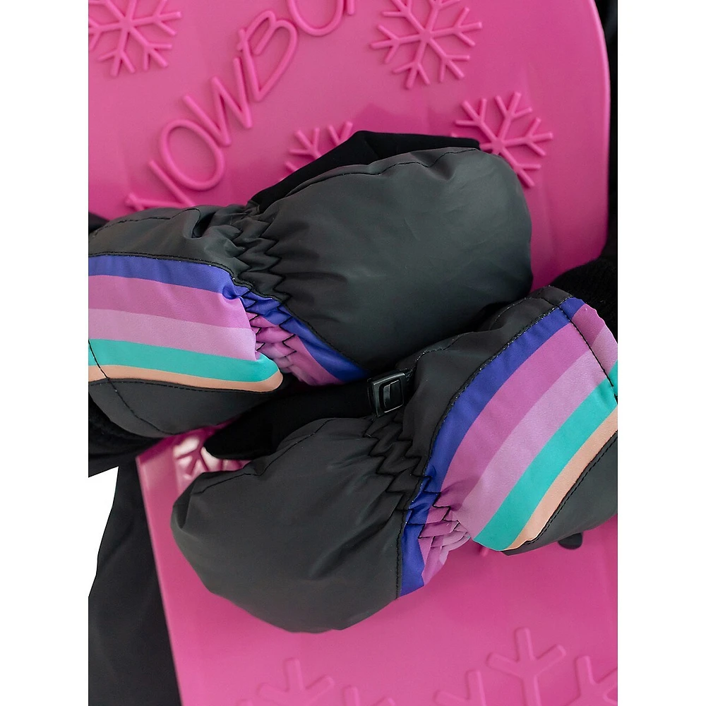 Little Kid's Rainbow Tropics Reflective Mittens