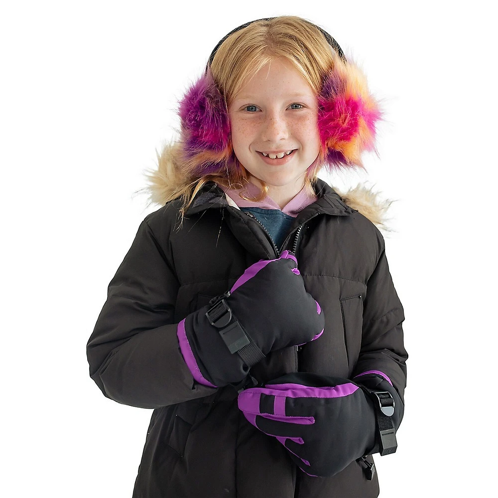 Little Kid's & Contrast Horizon Touch Waterproof Ski Gloves