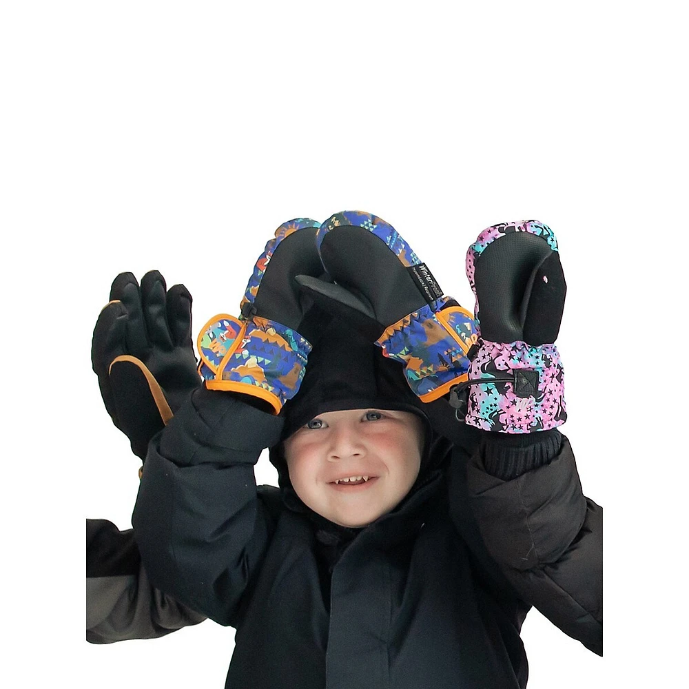 Little Kid's Woodlands Print Royal Mittens