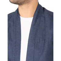 Chemise à nœud en coton et lin