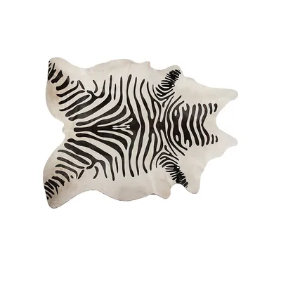 Togo Zebra-Print Cowhide Rug