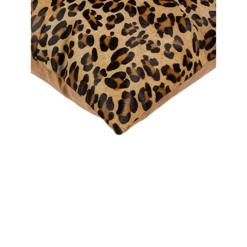Torino Leopard-Print Quattro Pillow