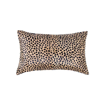 Torino Cheetah-Print Rectangular Pillow