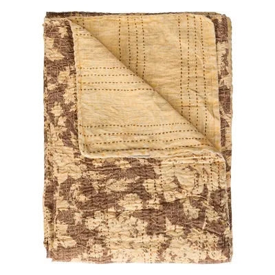 Kantha 50X70-Inch Cotton Throw Blanket
