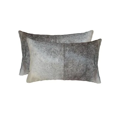 Torino Two-Piece Rectangular Cowhide Pillow Set