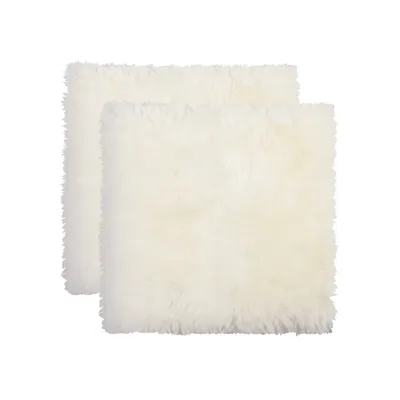 Set of 2 New Zealand Sheepskin Chair Seat Covers