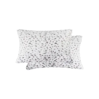 Luxe Belton Faux Fur 2-Piece Pillow Set