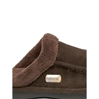 Men's Oliver Natural Faux Fur Lined Suede Slippers