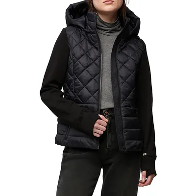 Alyssa Slim-Fit Quilted Fleece Hybrid Coat