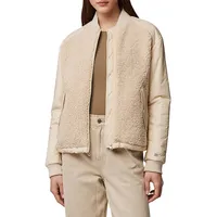 Blouson aviateur hybride en similirason Briane