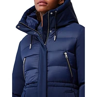 Jaclin Channel-Quilted Down Coat