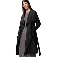 Olivia Oversized-Collar Trench Coat
